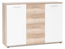 Sideboard >Jacklin< in Wildeiche Weiß -...