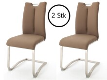 Esszimmerstuhl >Kerrin< (2-er Set) in Cappuccino -...