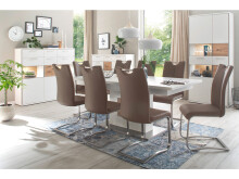 Esszimmerstuhl >Kerrin< (2-er Set) in Cappuccino - 45x102x58 (BxHxT)