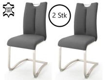 Esszimmerstuhl >Kerrin< (2-er Set) in grau aus...