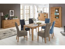 Sideboard >Leduc II< in Wildeiche aus Metall - 163x78x40cm (BxHxT)
