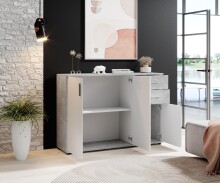 Kommode >Freida< (B/H/T 120 x 82 x 35 cm) in Beton - 120x82x35cm (BxHxT)