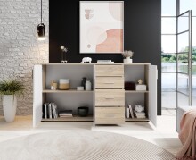 Kommode >Freida< in Sonoma-hell - 160x82x35cm (BxHxT)