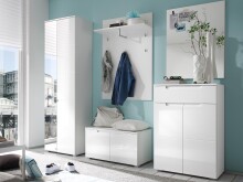 Sitzbank >Suzette< in Weiß aus MDF -...