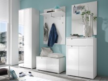 Garderoben-Set >Suzette< in Weiß aus MDF -...