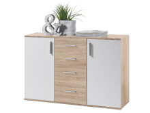 Kommode >Freida< in Weiß - 120x82x35cm (BxHxT)