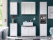 Waschbeckenunterschrank >Peter< in Beton aus MDF - 80x57x31cm (BxHxT)