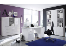 Regal >Suzette< in Weiß aus MDF - 50x216x35cm (BxHxT)
