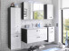 Unterschrank >Brooklyn< in Grau aus MDF - 38x72x31cm (BxHxT)