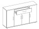 Sideboard >Lissy< in Sonoma-Eiche aus Kunststoff - 118x70x30cm (BxHxT)