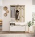 Garderoben-Set >Selene< in Sonoma-Eiche - 100x190x25cm (BxHxT)