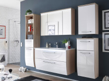 Unterschrank >Tampa< in Sonoma aus Metall - 39x88x31cm (BxHxT)