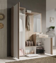Garderoben-Set >Nessi< in Sonoma-Eiche - 145x184x29cm (BxHxT)
