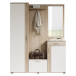 Garderoben-Set >Nessi< in Sonoma-Eiche - 145x184x29cm (BxHxT)