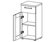Unterschrank >Barbara< in Sibiu-Lärche - 39x82x33cm (BxHxT)