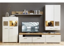 TV-Board >Kathlin< in Weiß/Matt aus Metall - 140x51x47cm (BxHxT)