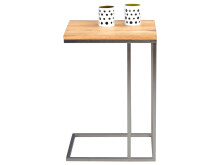 Beistelltisch >Rita I< in Wildeiche aus Metall - 38x62x43cm (BxHxT)