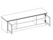 TV-Board >Landsted< in Weiß - 160x48x45cm (BxHxT)