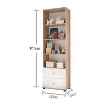 Regal >Floris< in Sonoma-Eiche - 60x191x33cm (BxHxT)