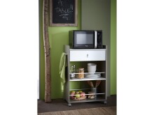 Rollwagen >Baku I< in Basalt aus Kunststoff - 59,4x89,5x39,7cm (BxHxT)