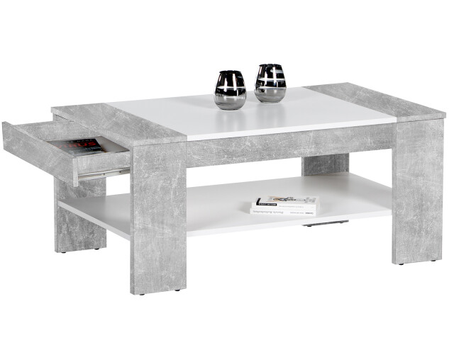 Couchtisch >Ariela I< in Beton - 100x44x58cm (BxHxT)