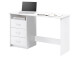 Schreibtisch >Mack< (B/H/T 123 x 76 x 50 cm) in Weiß - 123x76x50cm (BxHxT)
