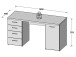 Schreibtisch >Balu< in Sonoma-Eiche Uni Weiß - 145x76,3x60cm (BxHxT)