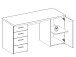 Schreibtisch >Balu< in Sandeiche Weiß matt - 145x76,3x60cm (BxHxT)