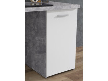 Schreibtisch >Balu< in Betonoptik Lichtgrau Weiß - 145x76,3x60cm (BxHxT)