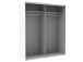 Schwebetürenschrank >Zorana< in Weiß Beton Lichtgrau - 170.3x190.5x61.2 (BxHxT)