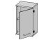 Hängeschrank >Aggi< in Sonoma-Eiche aus Metall - 40.2x68.8x29cm (BxHxT)