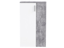 Schuhschrank >Gretna< in Weiß Betonoptik Lichtgrau - 68.9x120.4x36.3cm (BxHxT)