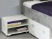 Bett >Belfast I< in Betonoptik Lichtgrau - 203,6x86x143,4cm (BxHxT)