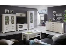 Couchtisch >Kleo I< in Pinia Weiß aus MDF - 120x45x60cm (BxHxT)