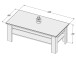 Couchtisch >Kleo I< in Pinia Weiß aus MDF - 120x45x60cm (BxHxT)