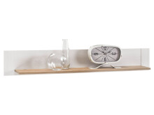 Wandboard >Briana< in New White aus MDF - 155x24x21cm (BxHxT)