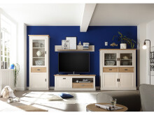 Wandboard >Briana< in New White aus MDF - 155x24x21cm (BxHxT)