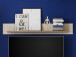 Wandboard >Briana< in New White aus MDF - 155x24x21cm (BxHxT)