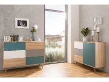 Kommode >Visby< in Sonoma-Eiche - 103x87x40cm (BxHxT)