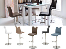 Barhocker >Amiens I< aus Edelstahl - 42x91x51cm...