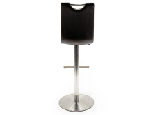 Barhocker >Amiens I< in Schwarz aus Edelstahl - 42x91x51cm (BxHxT)