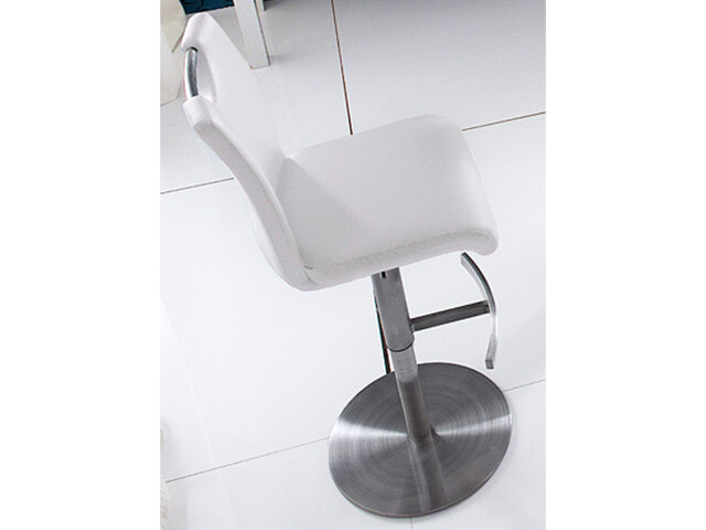 Barhocker >Amiens I< in Weiß aus Edelstahl - 42x91x51cm (BxHxT)