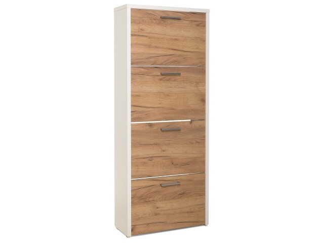 Schuhkipper >Filton II< in Weiß - 61x152x25cm (BxHxT)