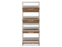 Schuhkipper >Filton II< in Weiß - 61x152x25cm (BxHxT)