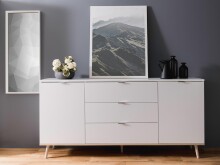 Sideboard >Dalarna< in Weiß aus Metall -...