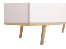 Sideboard >Dalarna< in Weiß aus Metall - 180x87x40cm (BxHxT)