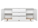 Sideboard >Dalarna< in Weiß aus Metall - 180x87x40cm (BxHxT)