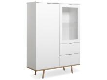Highboard >Dalarna< in Weiß aus Metall -...