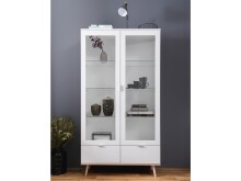 Vitrine >Dalarna< in Weiß aus Metall -...