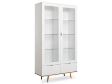 Vitrine >Dalarna< in Weiß aus Metall -...